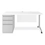 Alera Modern Teacher Series 60"W Pedestal Desk, White/Silver (ALEMSD6024WH)~#|#~sp245948411_sc7
