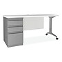Alera Modern Teacher Series 60"W Pedestal Desk, White/Silver (ALEMSD6024WH)~#|#~sp245948416_sc7