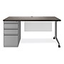 Alera Modern Teacher Series 60"W Pedestal Desk, Charcoal Woodgrain/Gray (ALEMSD6024CH)~#|#~sp245948418_sc7