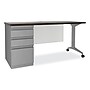 Alera Modern Teacher Series 60"W Pedestal Desk, Charcoal Woodgrain/Gray (ALEMSD6024CH)~#|#~sp245948423_sc7