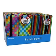 Inkology Soft Cube Plush Pencil Pouch, Assorted, 7.75" x 3.5", 8 Pack (4592)