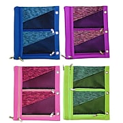 Inkology Oversized Binder Pencil Pouch, Assorted, 11" x 9.5", 8 Pack (4790)