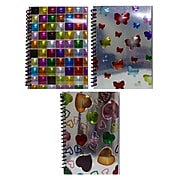 Inkology Holographic 1 Subject Notebook, College Ruled, Assorted, 7" x 5", 12 Pack (3342)