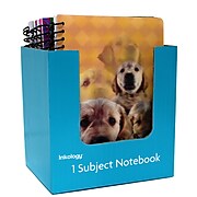 Inkology Lenticular 1 Subject Notebook, College Ruled, Assorted, 7" x 5", 12 Pack (2918)