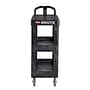 Rubbermaid Commercial BRUTE 3-Shelf Resin Mobile Heavy-Duty Ergo Flat Utility Cart with Swivel Wheels, Black (2203280)~#|#~sp246913769_sc7