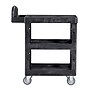Rubbermaid Commercial BRUTE 3-Shelf Resin Mobile Heavy-Duty Ergo Flat Utility Cart with Swivel Wheels, Black (2203280)~#|#~sp246913771_sc7