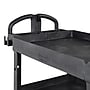 Rubbermaid Commercial BRUTE 3-Shelf Resin Mobile Heavy-Duty Ergo Lipped Utility Cart with Swivel Wheels, Black (2196862)~#|#~sp246913777_sc7