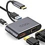 CODi 4-In-1 USB-C Display Adapter, HDMI, VGA, USB-C PD, USB-A 3.0, Gray (A01063M)~#|#~sp247058798_sc7