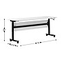 Flash Furniture Palmer 72"W x 24"D Foldable Training Room Table, Laminate, White Tabletop/Black Frame (MTM7224TLEGWB)~#|#~sp247435095_sc7
