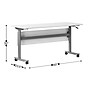 Flash Furniture Palmer 60"W x 24"D Foldable Training Room Table, Laminate, White Tabletop/Gray Frame (MTM6024TLEGWG)~#|#~sp247435200_sc7