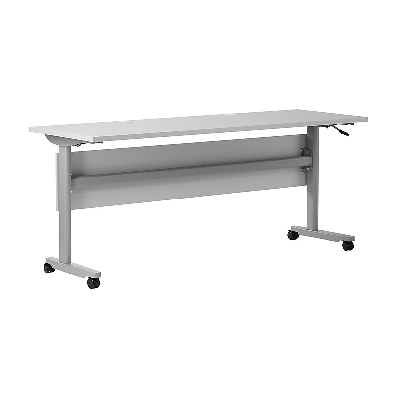 Flash Furniture Palmer 72"W x 24"D Foldable Training Room Table, Laminate, Gray Tabletop/Gray Frame (MTM7224TLEGGG) image 1