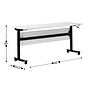 Flash Furniture Palmer 60"W x 24"D Foldable Training Room Table, Laminate, White Tabletop/Black Frame (MTM6024TLEGWB)~#|#~sp247504615_sc7