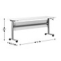 Flash Furniture Palmer 72"W x 24"D Foldable Training Room Table, Laminate, White Tabletop/Gray Frame (MTM7224TLEGWG)~#|#~sp247504799_sc7
