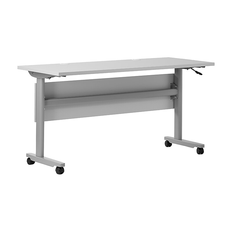 Flash Furniture Palmer 60"W x 24"D Foldable Training Room Table, Laminate, Gray Tabletop/Gray Frame (MTM6024TLEGGG) image 1