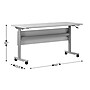 Flash Furniture Palmer 60"W x 24"D Foldable Training Room Table, Laminate, Gray Tabletop/Gray Frame (MTM6024TLEGGG)~#|#~sp247504843_sc7
