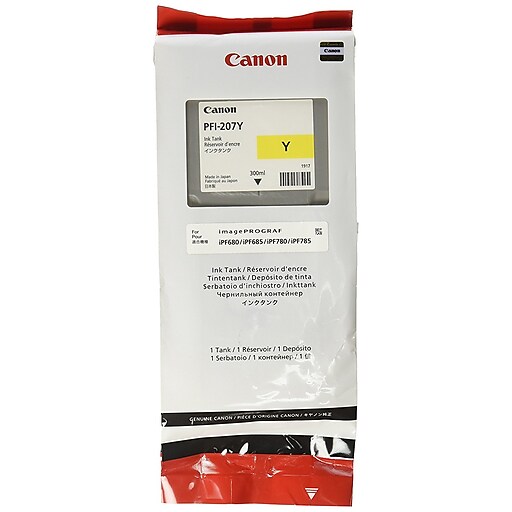 Canon PFI-207 Yellow Standard Yield Ink Cartridge (8792B001AA)