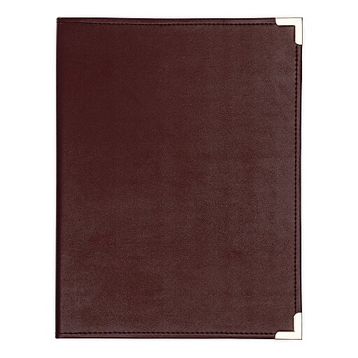 Samsill Classic Vinyl Padfolio/Notepad, Burgundy (70014S) at Staples