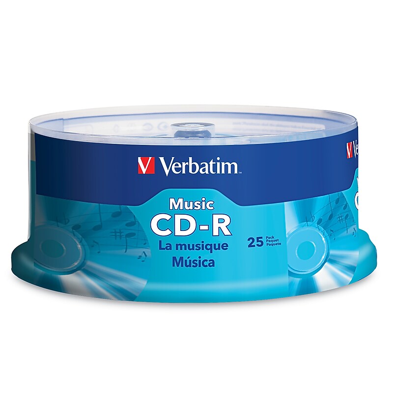 Verbatim Music 96155 52x CD-R, Silver, 25/Pack image 1