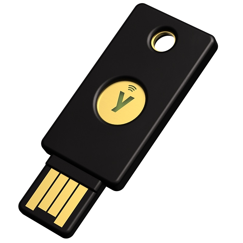 Yubico Security Key NFC Security Key, USB-A or NFC, Black (8880001080) image 1