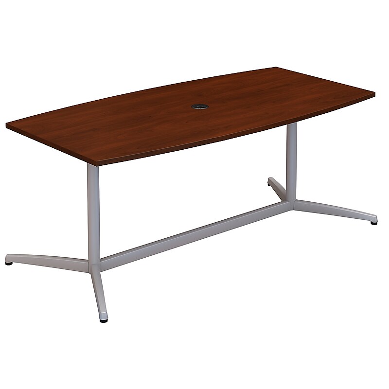 Bush Business Furniture 72"W x 36"D Boat Shaped Conference Table, Hansen Cherry (99TBM72HCSVK) image 1