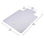Mind Reader Carpet Chair Mat with Lip, 36" x 48'', Low-Pile, Clear, Set of 2 (2OFFCMAT-CLR)~#|#~sp249955788_sc7
