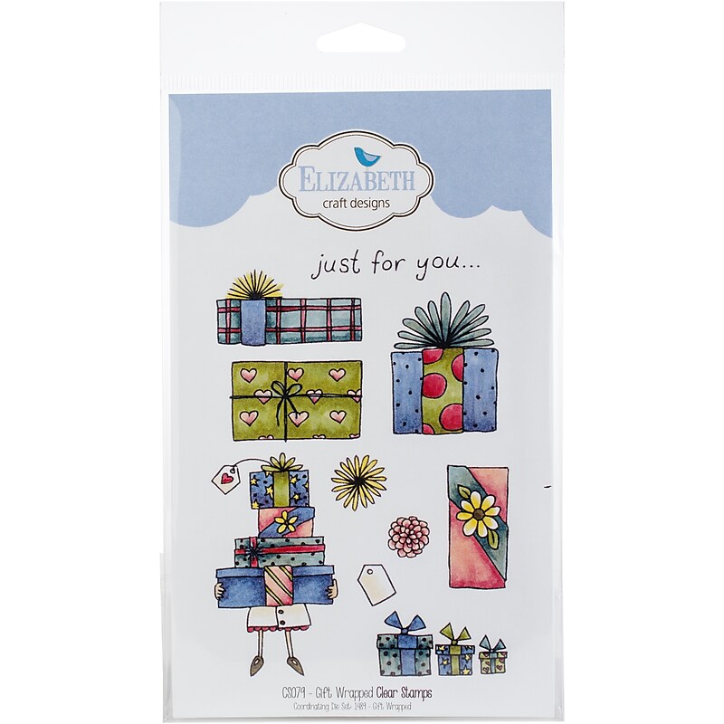 Elizabeth Craft Designs Gift Wrapped Clear Stamps (CS079) image 1