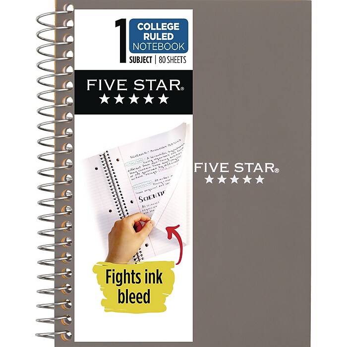 Five Star 1-Subject Notebook, 7