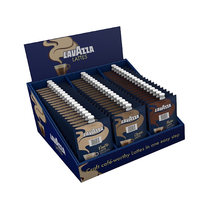 Lavazza Lattes Variety Pack Coffee Flavia Freshpacks, 54/Carton (48728) image 1