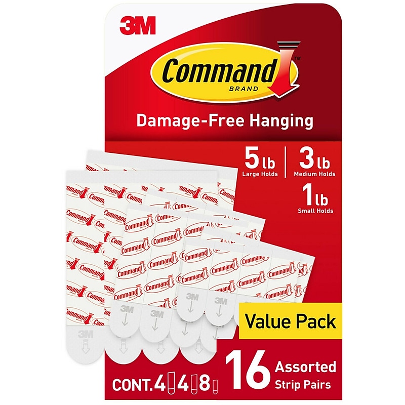 Command Refill Assorted Strips, 16/Pack (17200) image 1
