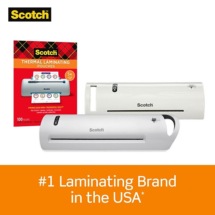 Scotch Thermal Laminating Pouches, Letter Size, 5 Mil, 100/Pack