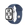 Apple Watch SE GPS Smartwatch, 40mm, Silver Aluminum Case with Denim Sport Band, Medium/Large (MXED3LL/A)~#|#~sp252646117_sc7