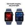 Apple Watch SE GPS + Cellular Smartwatch, 44mm, Silver Aluminum Case with Denim Sport Band, Medium/Large (MXG53LL/A)~#|#~sp252646135_sc7