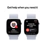 Apple Watch Series 10 GPS + Cellular Smartwatch, 46mm, Silver Aluminum Case with Blue Cloud Sport Loop (MWY23LW/A)~#|#~sp252646213_sc7