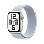 Apple Watch SE GPS Smartwatch, 44mm, Silver Aluminum Case with Blue Cloud Sport Loop (MXET3LL/A)~#|#~sp252646216_sc7