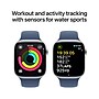 Apple Watch Series 10 GPS Smartwatch, 46mm, Silver Aluminum Case with Denim Sport Band, Small/Medium (MWWL3LW/A)~#|#~sp252646252_sc7