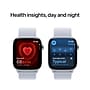 Apple Watch Series 10 GPS + Cellular Smartwatch, 46mm, Silver Aluminum Case with Blue Cloud Sport Loop (MWY23LW/A)~#|#~sp252646273_sc7