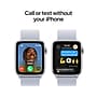 Apple Watch SE GPS + Cellular Smartwatch, 44mm, Silver Aluminum Case with Blue Cloud Sport Loop (MXG63LL/A)~#|#~sp252646299_sc7
