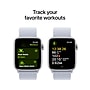 Apple Watch SE GPS + Cellular Smartwatch, 44mm, Silver Aluminum Case with Blue Cloud Sport Loop (MXG63LL/A)~#|#~sp252646303_sc7
