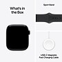 Apple Watch Series 10 GPS Smartwatch, 42mm, Jet Black Aluminum Case with Black Sport Band, Small/Medium (MWWE3LW/A)~#|#~sp252646306_sc7