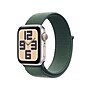 Apple Watch SE GPS Smartwatch, 40mm, Starlight Aluminum Case with Lake Green Sport Loop (MXEH3LL/A)~#|#~sp252646314_sc7