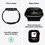 Apple Watch Series 10 GPS + Cellular Smartwatch, 42mm, Jet Black Aluminum Case with Ink Sport Loop (MWX83LW/A)~#|#~sp252646318_sc7