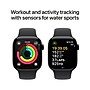 Apple Watch Series 10 GPS Smartwatch, 42mm, Jet Black Aluminum Case with Black Sport Band, Small/Medium (MWWE3LW/A)~#|#~sp252646330_sc7