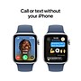 Apple Watch SE GPS + Cellular Smartwatch, 44mm, Silver Aluminum Case with Denim Sport Band, Medium/Large (MXG53LL/A)~#|#~sp252646360_sc7
