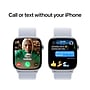 Apple Watch Series 10 GPS + Cellular Smartwatch, 46mm, Silver Aluminum Case with Blue Cloud Sport Loop (MWY23LW/A)~#|#~sp252646453_sc7