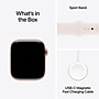 Apple Watch Series 10 GPS + Cellular Smartwatch, 42mm, Rose Gold Aluminum Case with Light Blush Sport Band, S/M (MWX93LW/A)~#|#~sp252646491_sc7