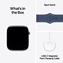Apple Watch Series 10 GPS Smartwatch, 46mm, Silver Aluminum Case with Denim Sport Band, Small/Medium (MWWL3LW/A)~#|#~sp252646496_sc7