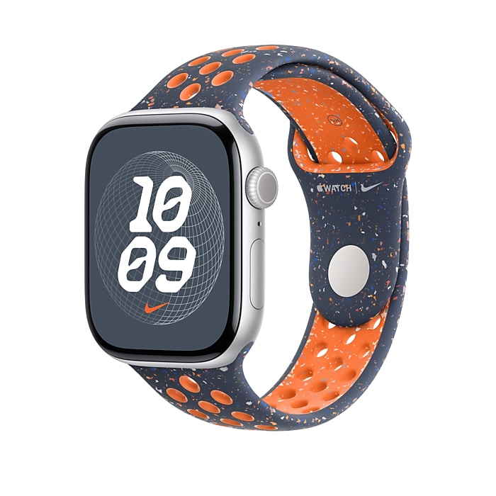Apple Watch 46mm Blue Flame Nike Sport Band, Small/Medium (MYLA3AM
