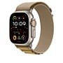 Apple Watch 49mm Tan Alpine Loop, Medium, Natural Titanium Finish (MXN23AM/A)~#|#~sp252647317_sc7