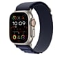 Apple Watch 49mm Navy Alpine Loop, Large, Natural Titanium Finish (MXN03AM/A)~#|#~sp252647318_sc7