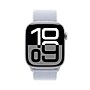 Apple Watch Series 10 GPS + Cellular Smartwatch, 46mm, Silver Aluminum Case with Blue Cloud Sport Loop (MWY23LW/A)~#|#~sp252647409_sc7